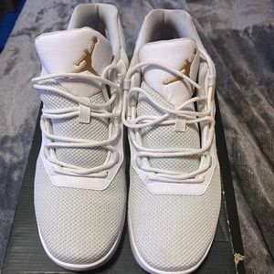 Nike Jordan Academy Size 9 - White/Metallic Gold Coin, Barely Worn - $45”